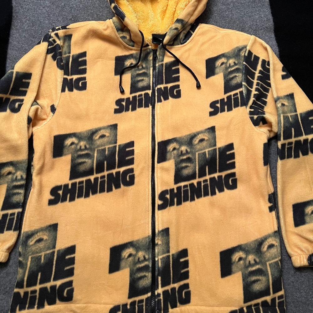 DUMBGOOD x THE SHINING Repeat Logo Zip Up Polar Fleece Hoodie Kubrick Collection